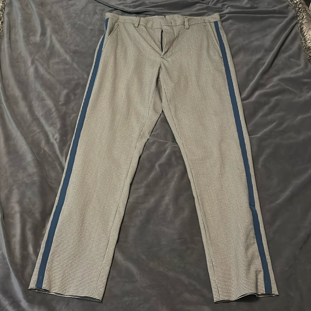 Prada Houndstooth Straight Leg Pants 48 US L Like New